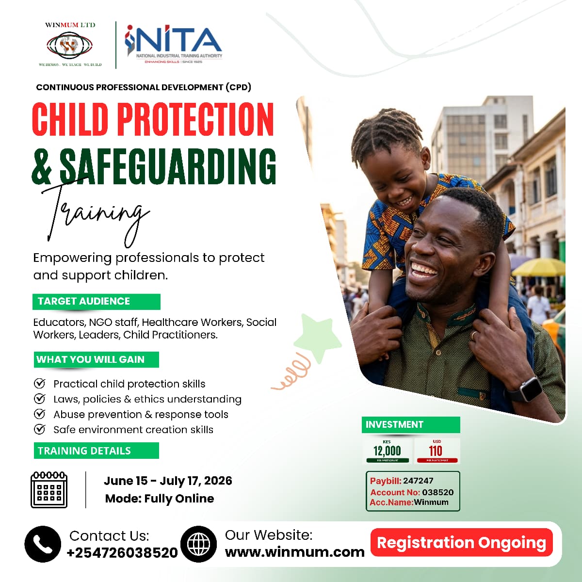 Child Protection & Safeguarding Online Certificate Course event poster