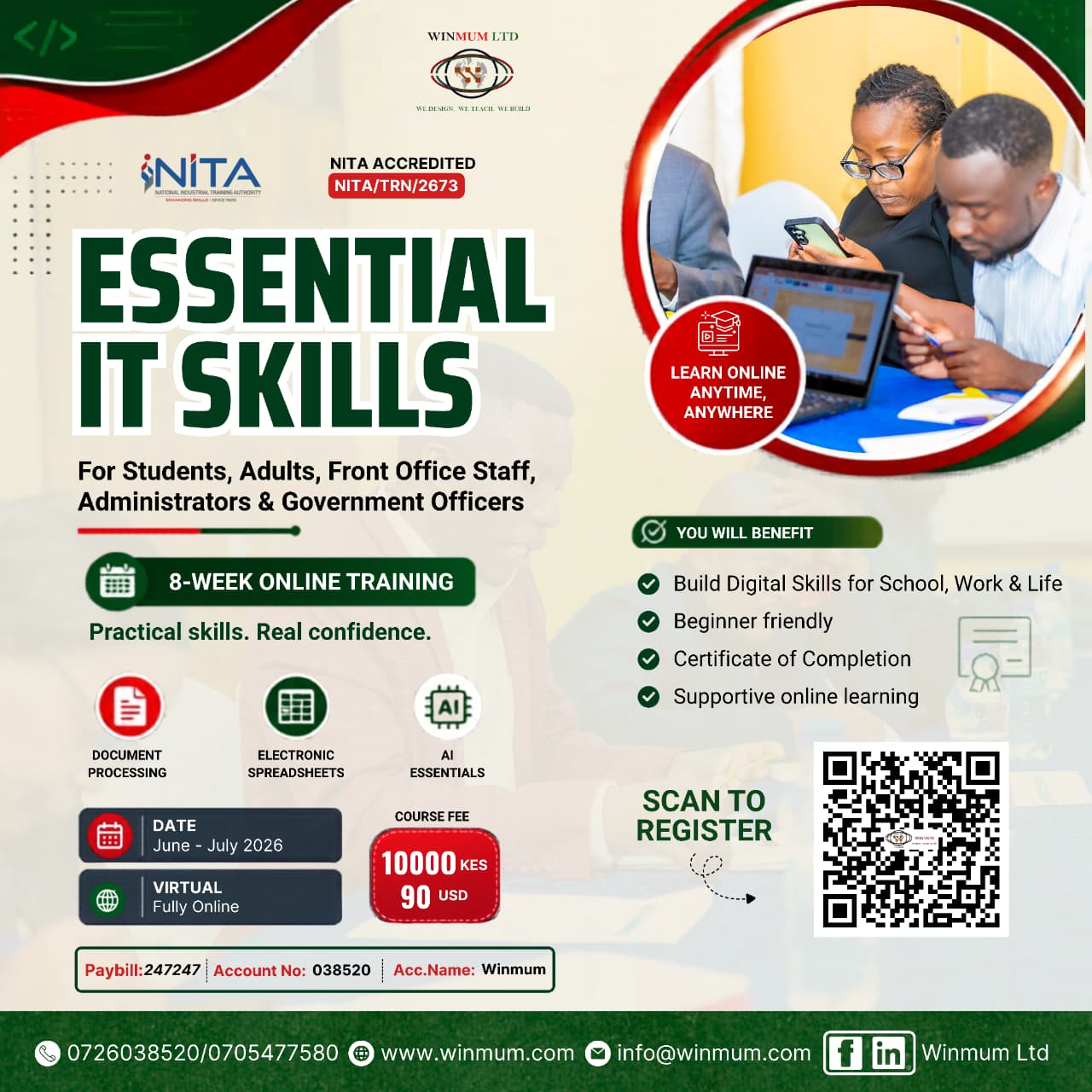 Essential IT Skills event poster